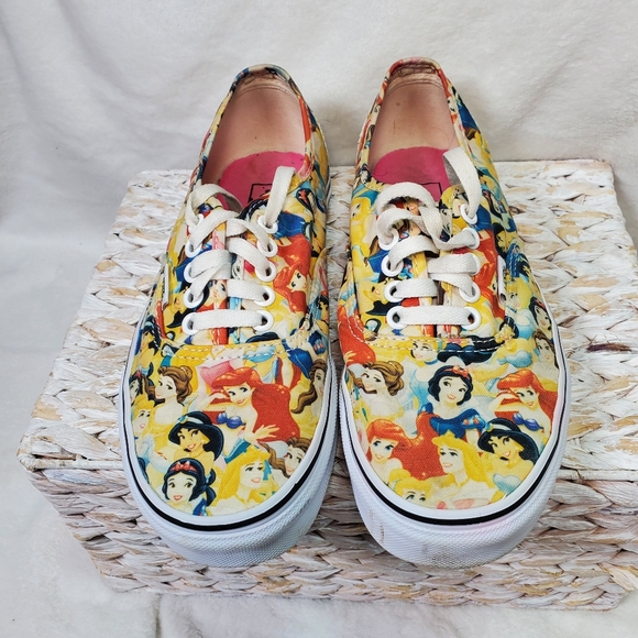 Vans Shoes - Vans Disney Authentic Multi Princesses Shoes Sneakers Women's Size 8